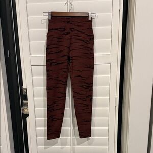Beyond Yoga Maroon and Black Leggings
